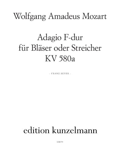 Adagio in F major, K. 580a — Wolfgang Amadeus Mozart