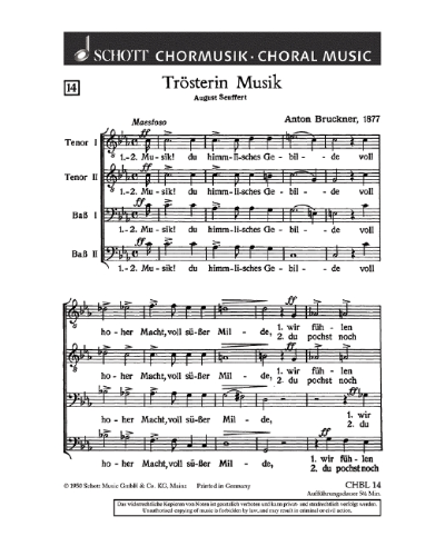 Trösterin Musik — Anton Bruckner