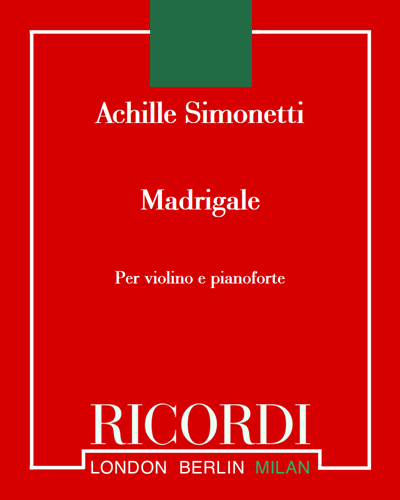 Madrigale — Achille Simonetti