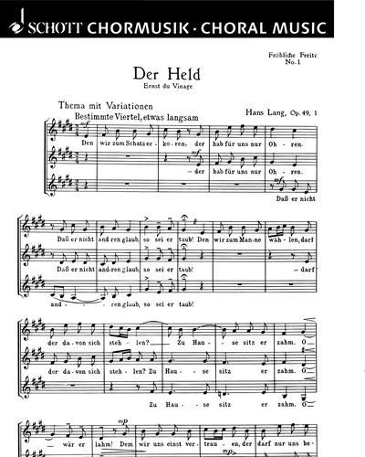 Fröhliche Freite — Hans Lang