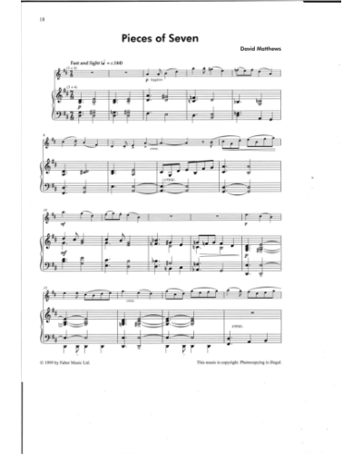 Pieces Of Seven — David Matthews