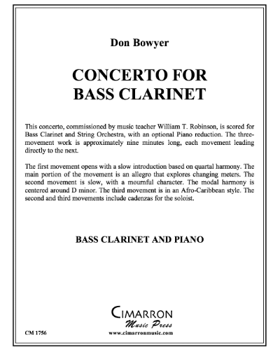 Concerto for Bass Clarinet — Don Bowyer
