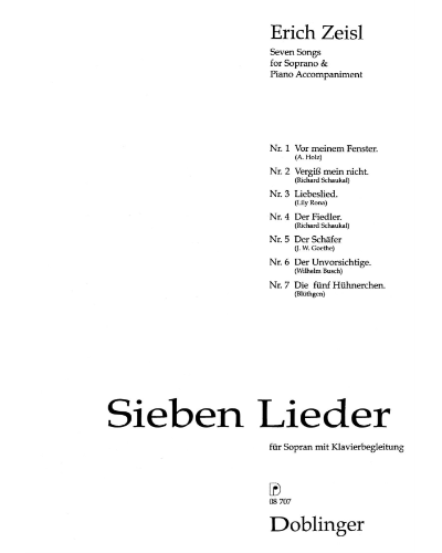 Seven Songs — Eric Zeisl