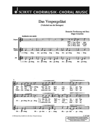 Das Vespergeläut - Les cloches des vêpres — Hilger Schallehn