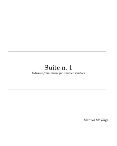 Suite No. 1, op. 14 — Manuel M. Veiga