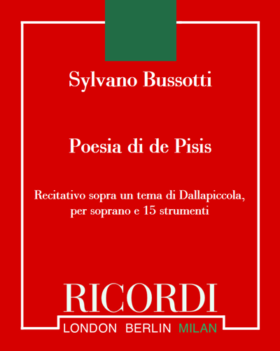 Poesia di de Pisis (Campane) — 西尔瓦诺·布索蒂
