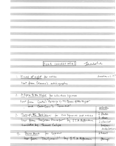 Four Concert Arias — John Woolrich