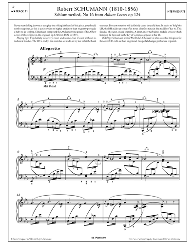 Schlummerlied, op. 124 no. 16 — 舒曼