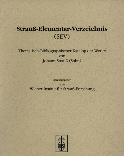 Strauss-Elementar-Verzeichnis 3 (SEV) — 小约翰·施特劳斯