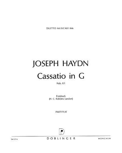Cassatio in G major, Hob. II:1 — 海顿