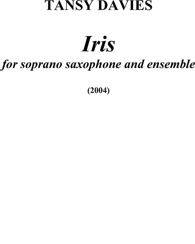 Iris — Tansy Davies