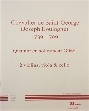 Quatuor en sol mineur, G068 — Joseph Boulogne