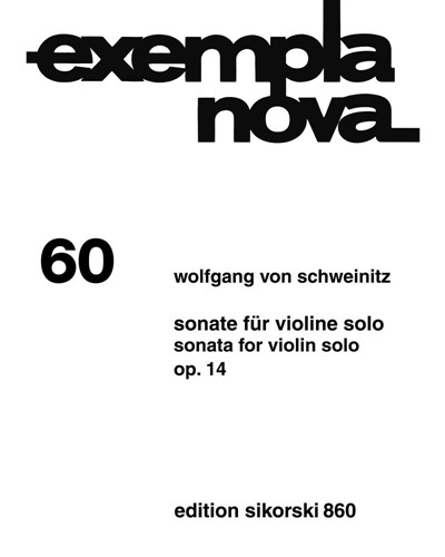 Sonata, op. 14 — Wolfgang von Schweinitz