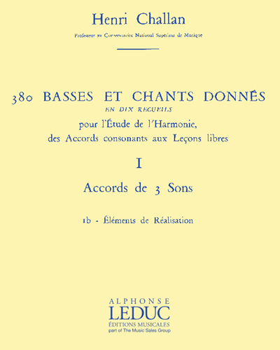 380 Basses Et Chants Donnés 1b en dix recueils — Henri Challan