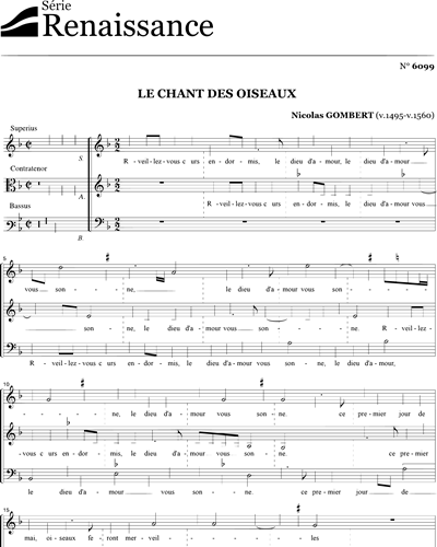 Le Chant des Oiseaux - Gombert — Nicolas Gombert