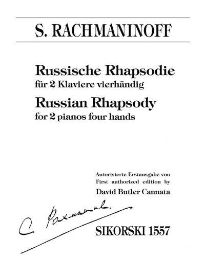 Russian Rhapsody [First Authorized Edition] — Sergei Rachmaninoff