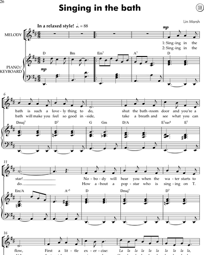 Singing In The Bath (from Junior Songscape) — Lin Marsh