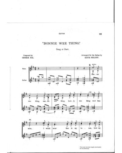 Bonnie Wee Thing — George Fox