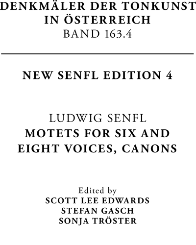 Motets For Six And Eight Voices, Canons — Ludwig Senfl