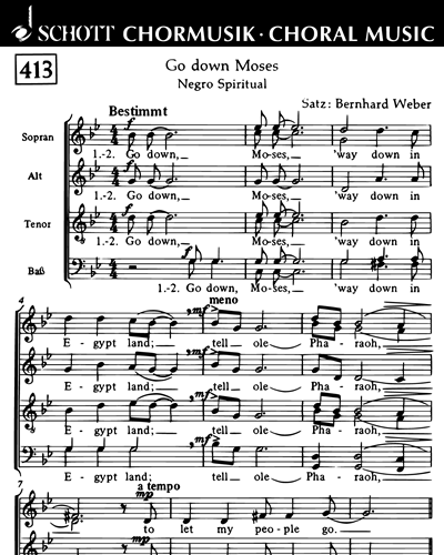 Go down, Moses — Bernhard Weber