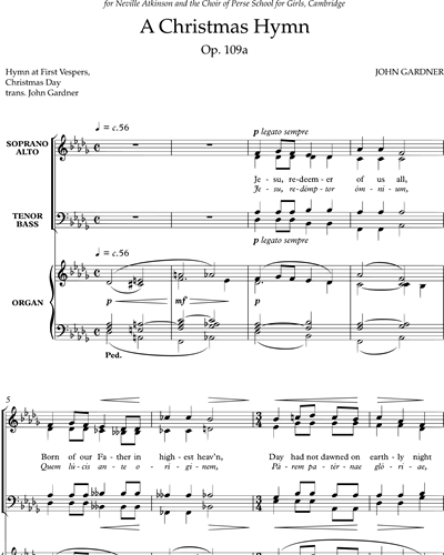 A Christmas Hymn — John Gardner