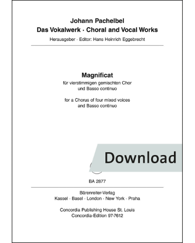 Magnificat for a Chorus of four mixed voices and Basso continuo — 帕赫贝尔