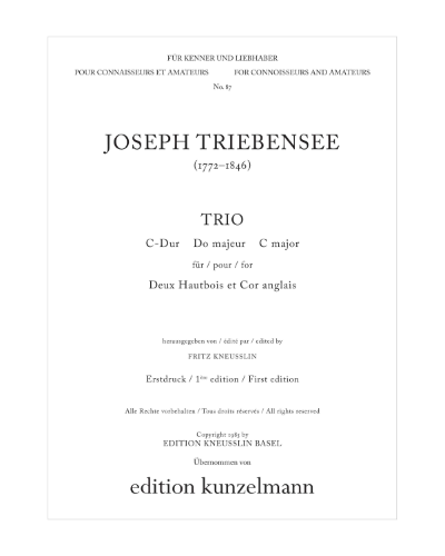 Trio in C major — Joseph Triebensee