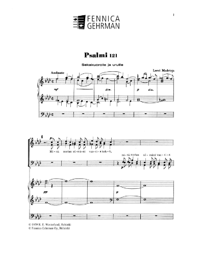 Psalm 121 — 莱维·马代托亚