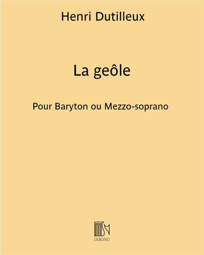 La geôle (from '33 Sonnets composés au secret') — 迪蒂耶