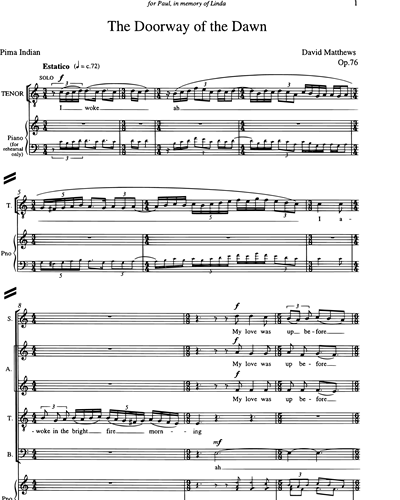 The Doorway of the Dawn — David Matthews