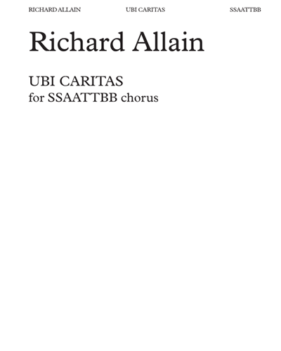 Ubi Caritas — Richard Allain