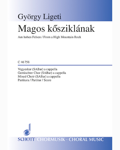 Am hohen Felsen (Hungarian Folk Song Arrangement) — 利盖蒂