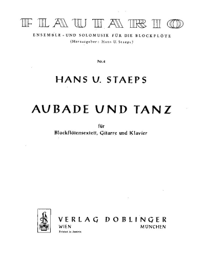 Aubade und Tanz — Hans Ulrich Staeps