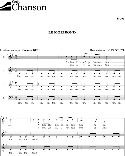 Le moribond — Jacques Brel