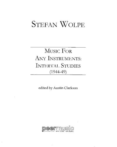 Music for Any Instrument: Interval Studies — Stefan Wolpe