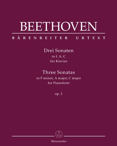 Three Sonatas for Piano in F minor, A major, C major, op. 2 — 贝多芬