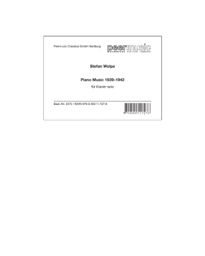 Piano Music (1939 – 1942) — Stefan Wolpe