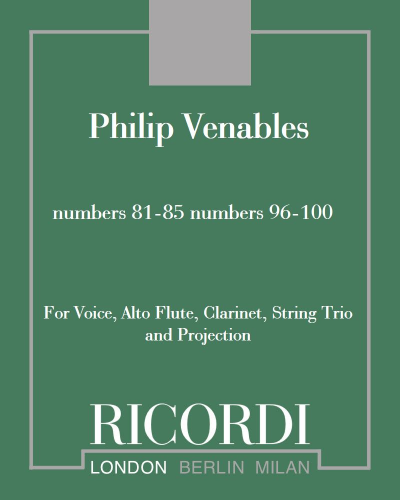 Numbers 81-85 & Numbers 96-100 — Philip Venables