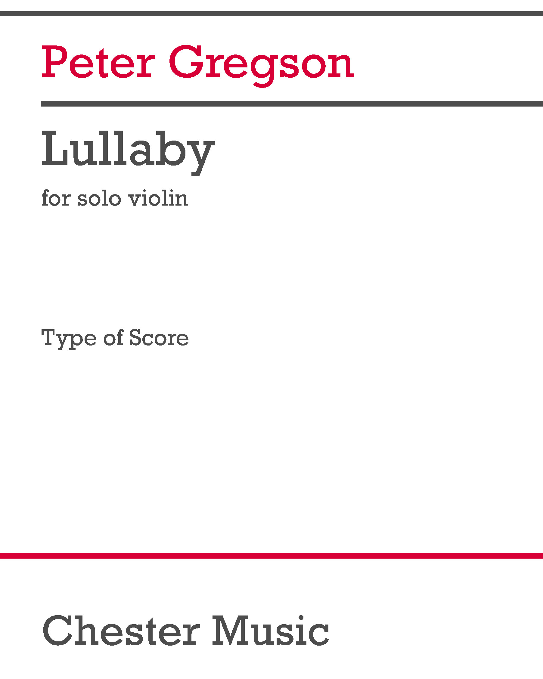 Lullaby — Peter Gregson