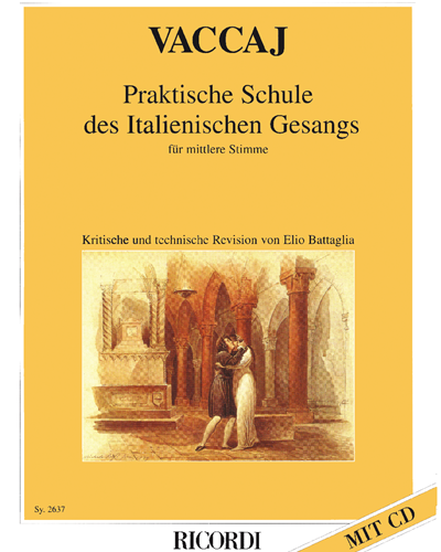 Praktische Schule des Italienischen Gesangs - Für mittlere Stimme — Nicola Vaccai
