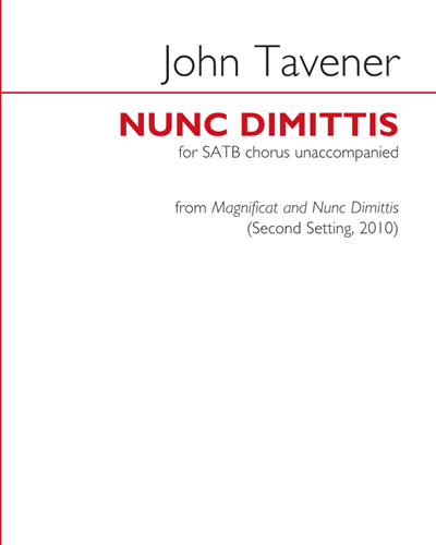 Nunc dimittis — 约翰·塔文纳