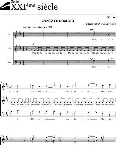 Cantate Domino - Zandona — Federico Zandona