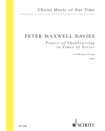 Prayer of Thanksgiving for Times of Terror — 马克斯韦尔·戴维斯